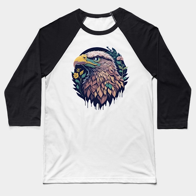 Eagle Soaring Horizons Baseball T-Shirt by ArtisanEcho